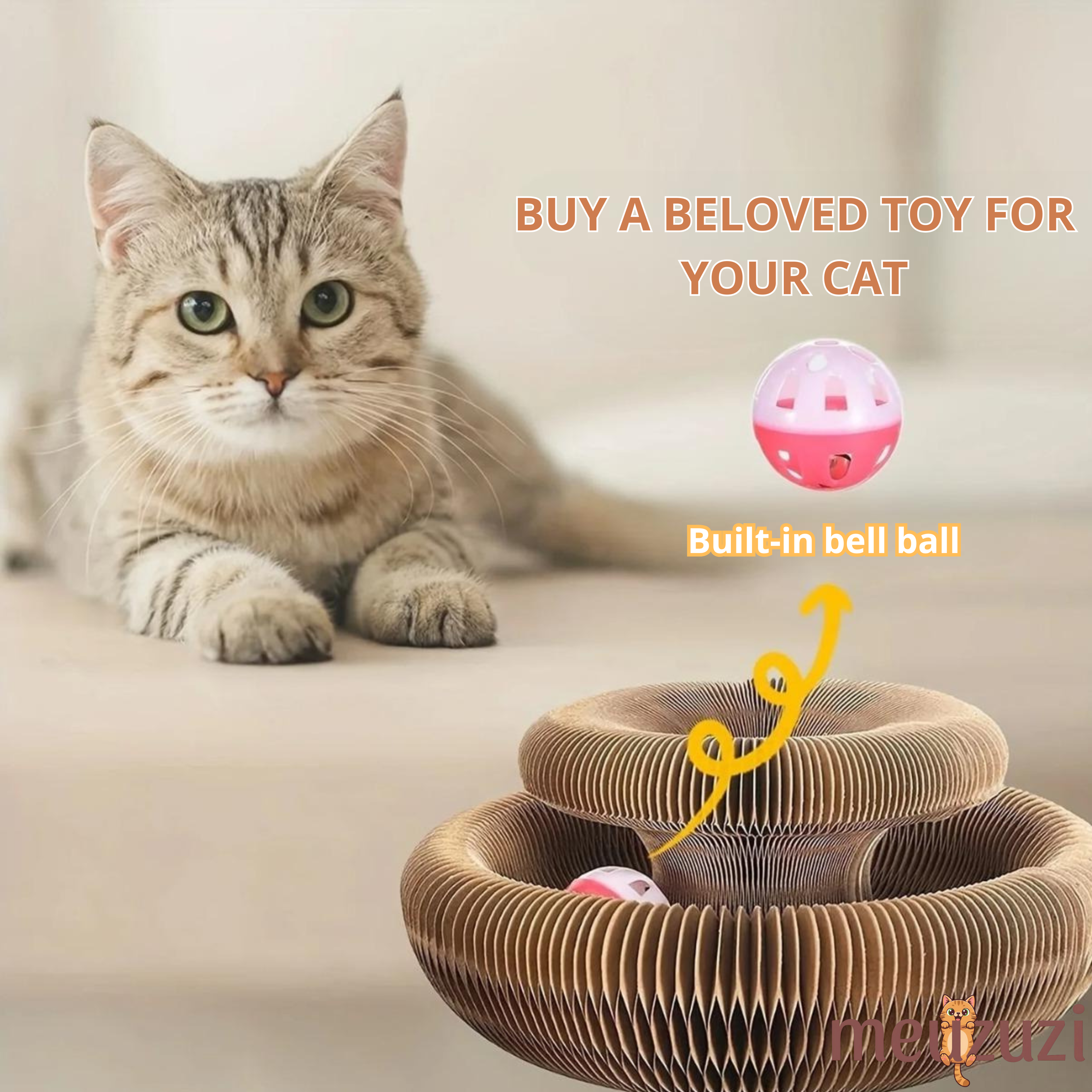 Magic Organ Cat Scratcher Board with Ball